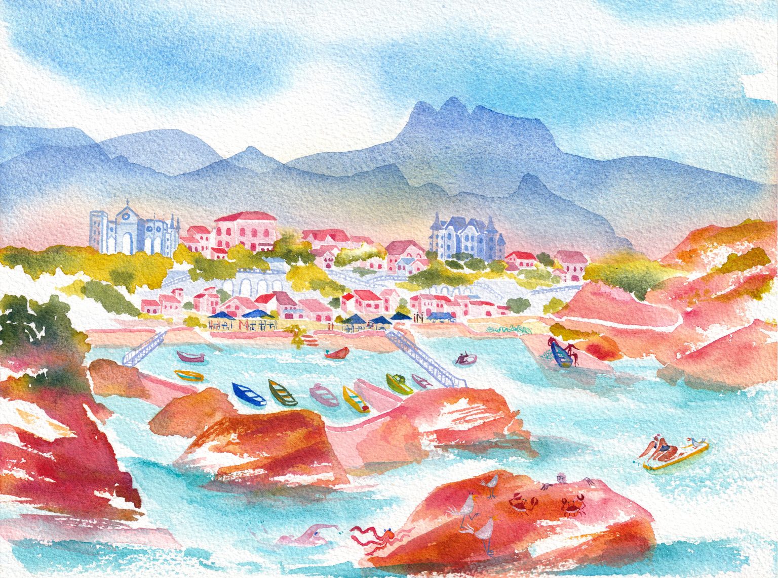 Crampottes – aquarelle de Lola Camus