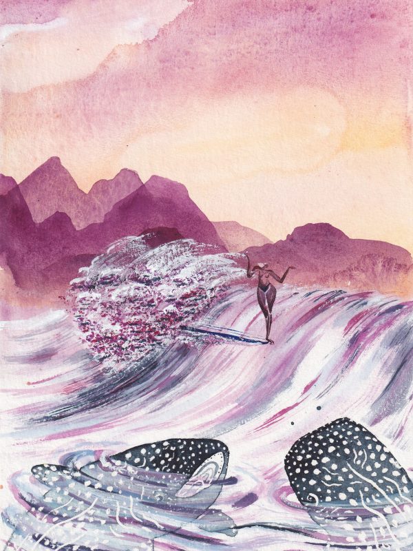 Dieux marins – aquarelle de Lola Camus