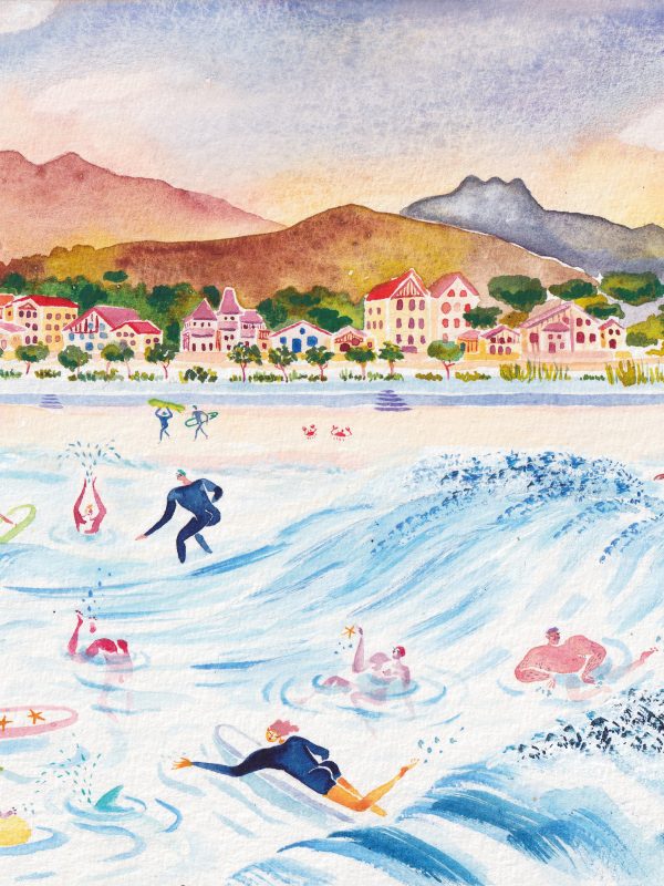 Hendaye – aquarelle de Lola Camus