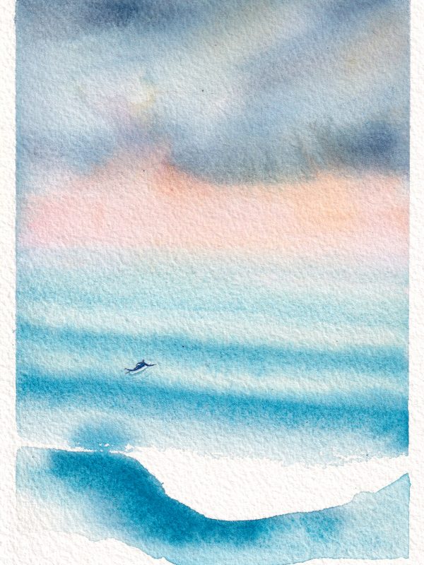 Avant la percée – aquarelle de Lola Camus