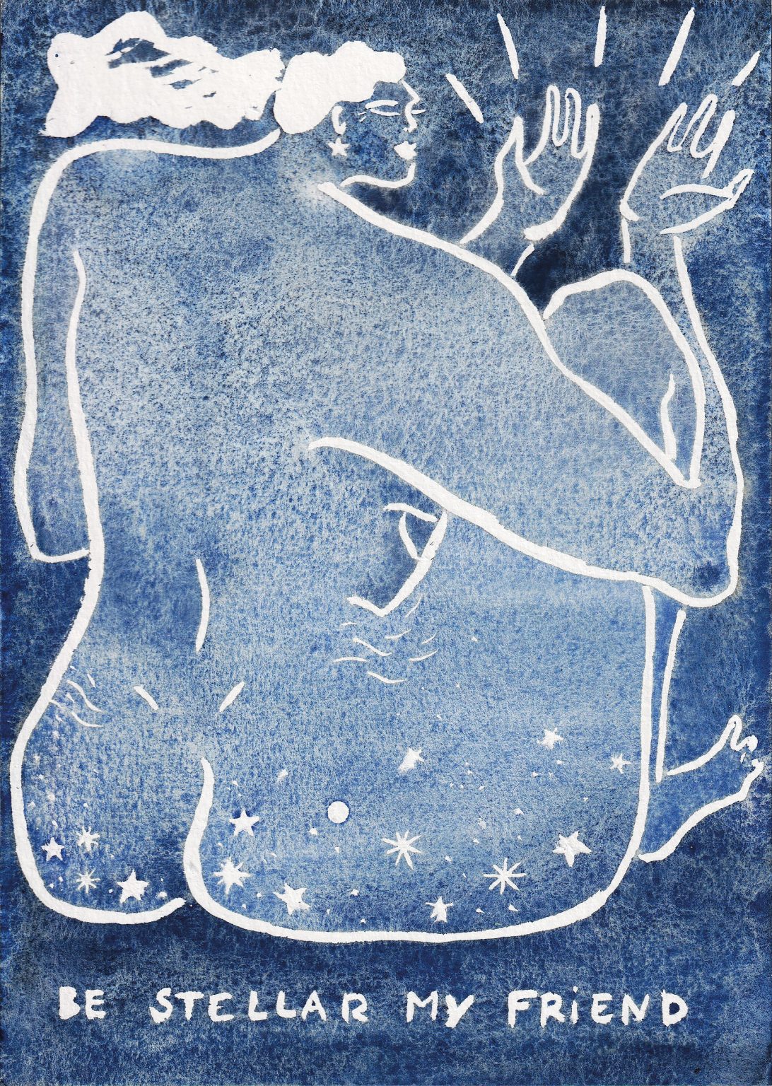 Be stellar my friend – aquarelle de Lola Camus