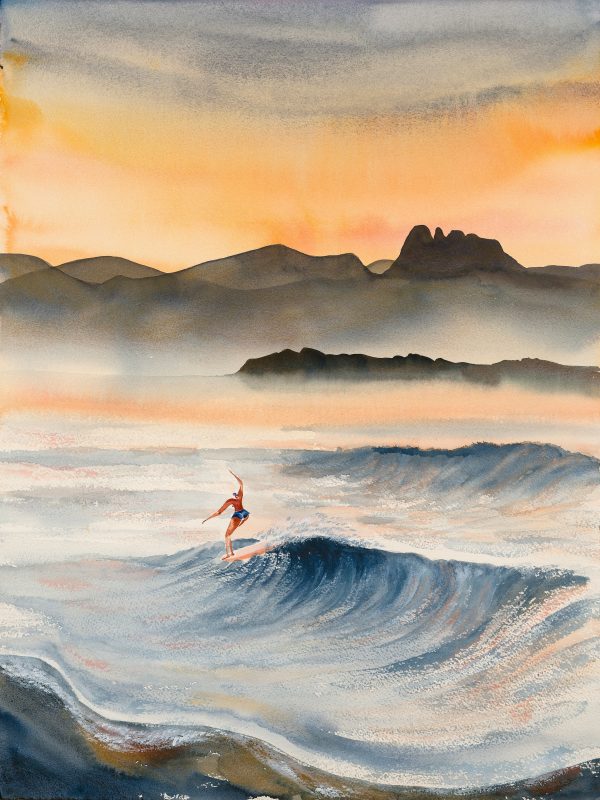 Golden time – aquarelle de Lola Camus