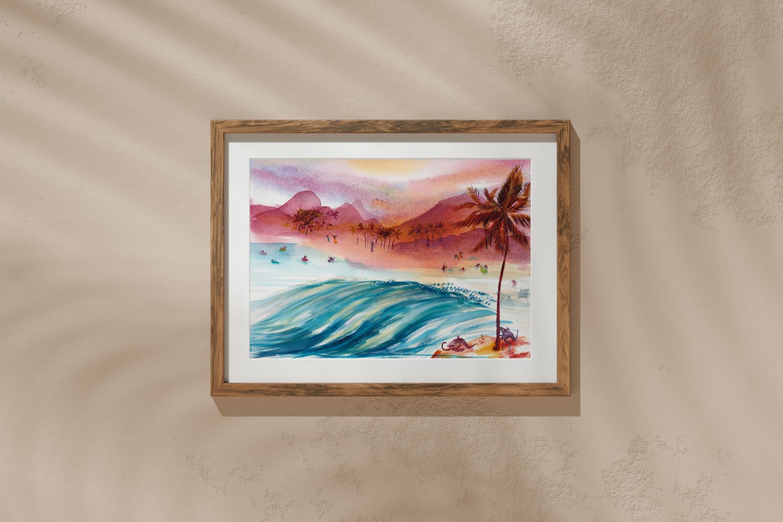 La pêche – aquarelle de Lola Camus, vue 2