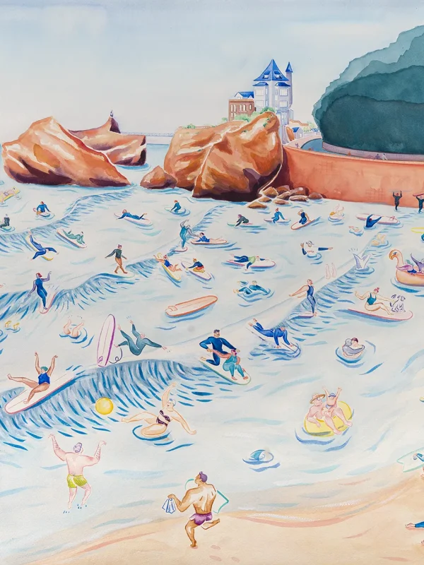 Maxi la côte – aquarelle de Lola Camus