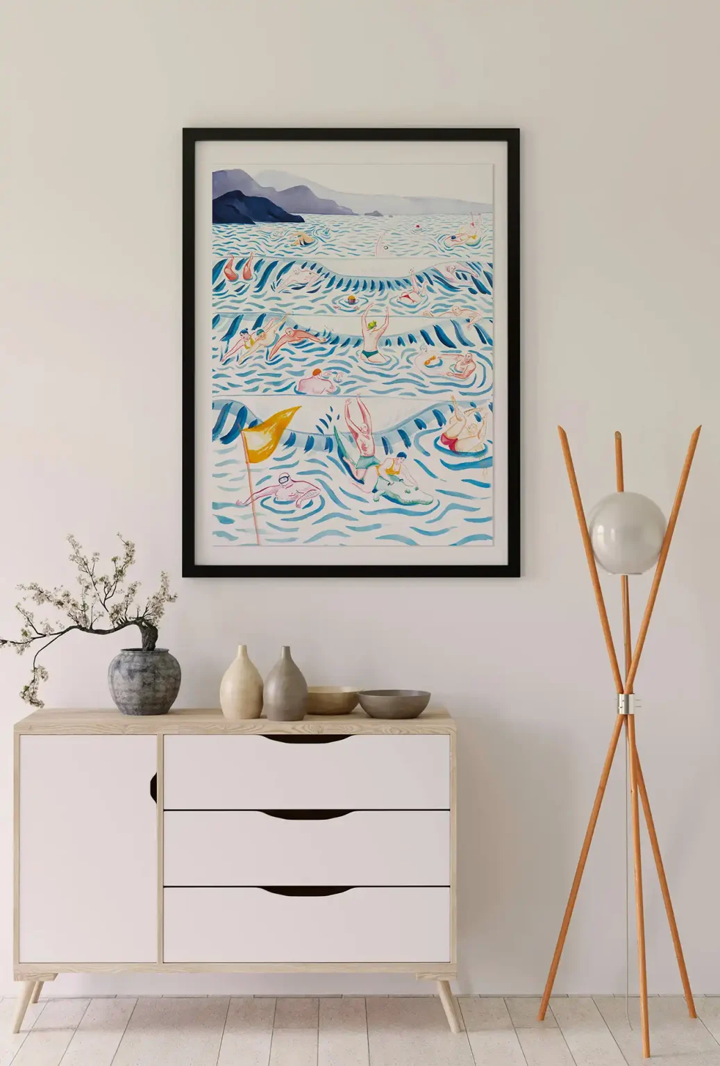 Beach dudes – aquarelle de Lola Camus, vue 2