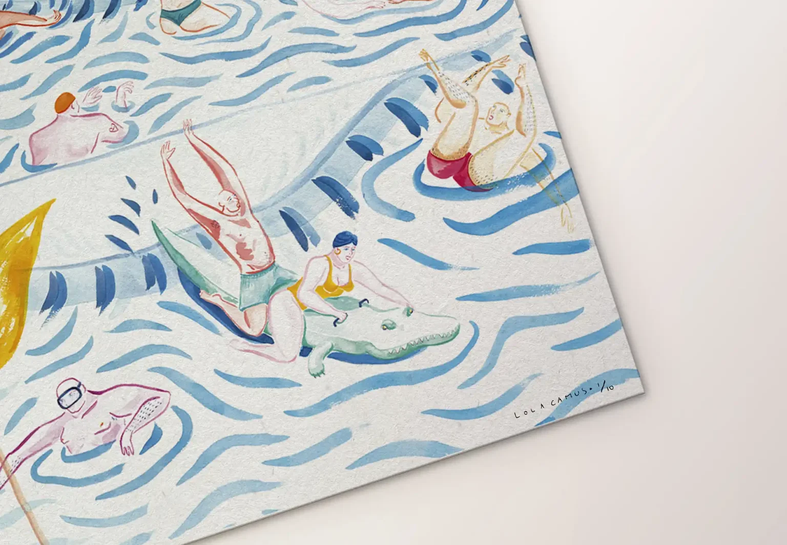 Beach dudes – aquarelle de Lola Camus, vue 3