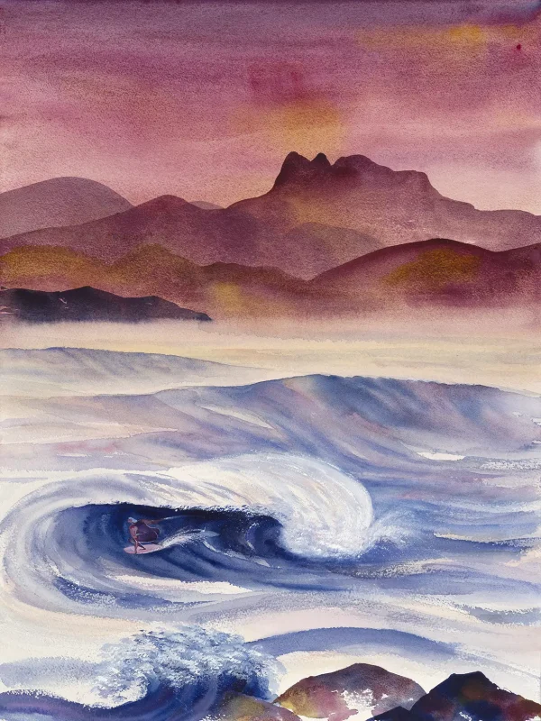 Purple Haze – aquarelle de Lola Camus