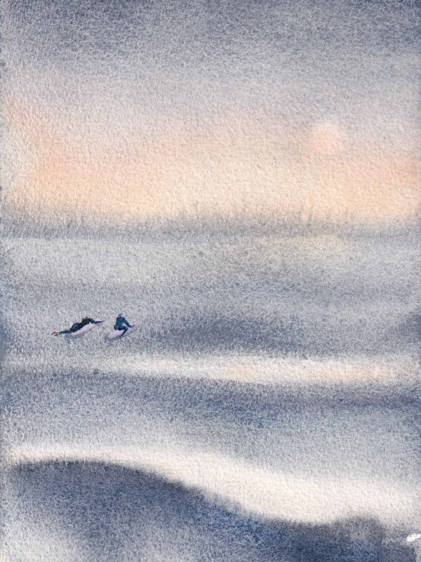 Foggy friends – aquarelle de Lola Camus