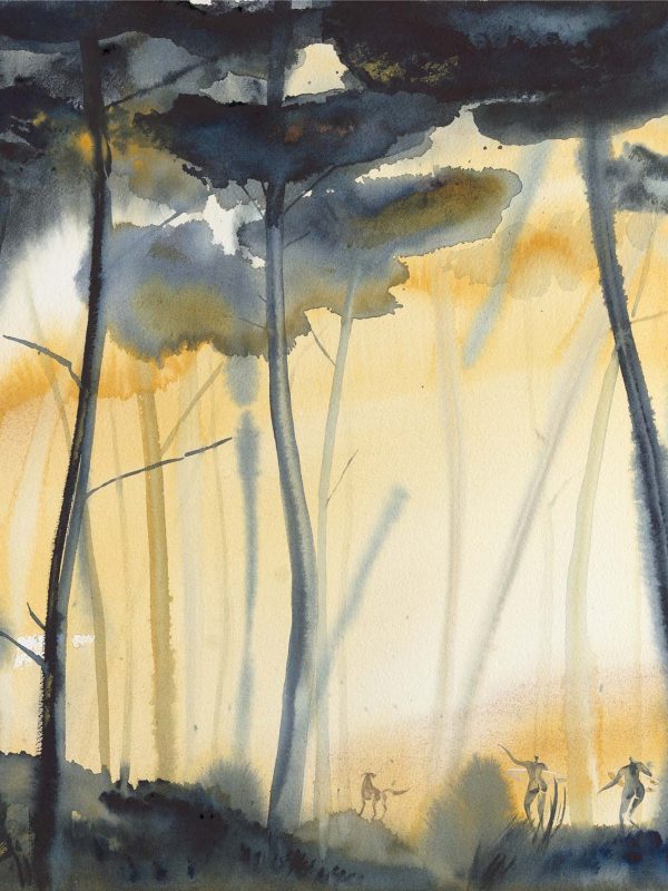 La forêt – aquarelle de Lola Camus