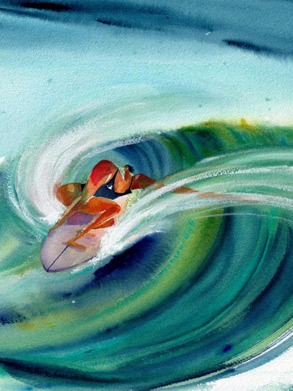Ambre full speed – aquarelle de Lola Camus