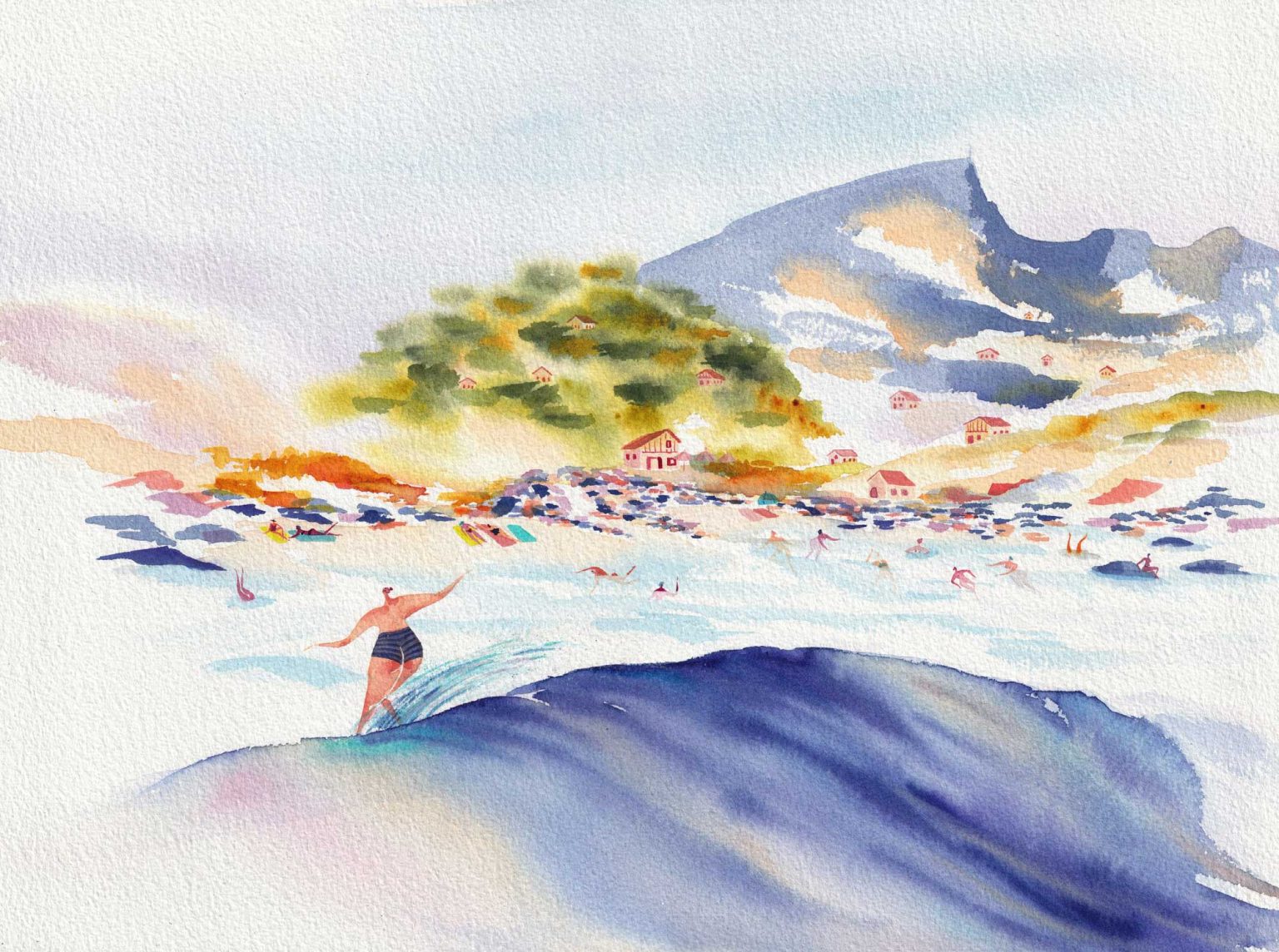 Erromardie paradis – aquarelle de Lola Camus