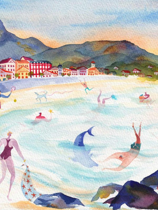 Aquarelle de Lola Camus – Plage