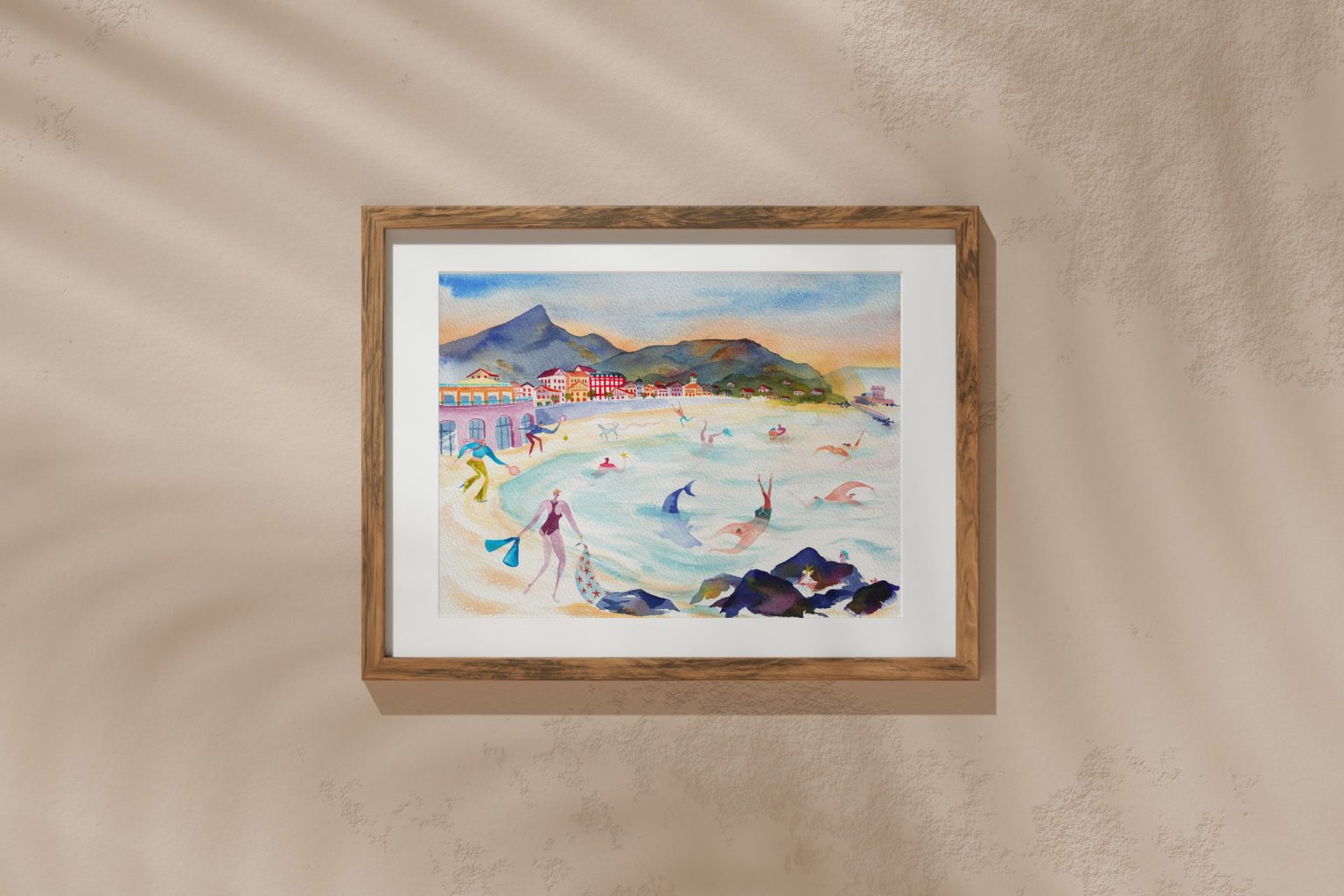 Le bain de Saint-Jean – aquarelle de Lola Camus, vue 2