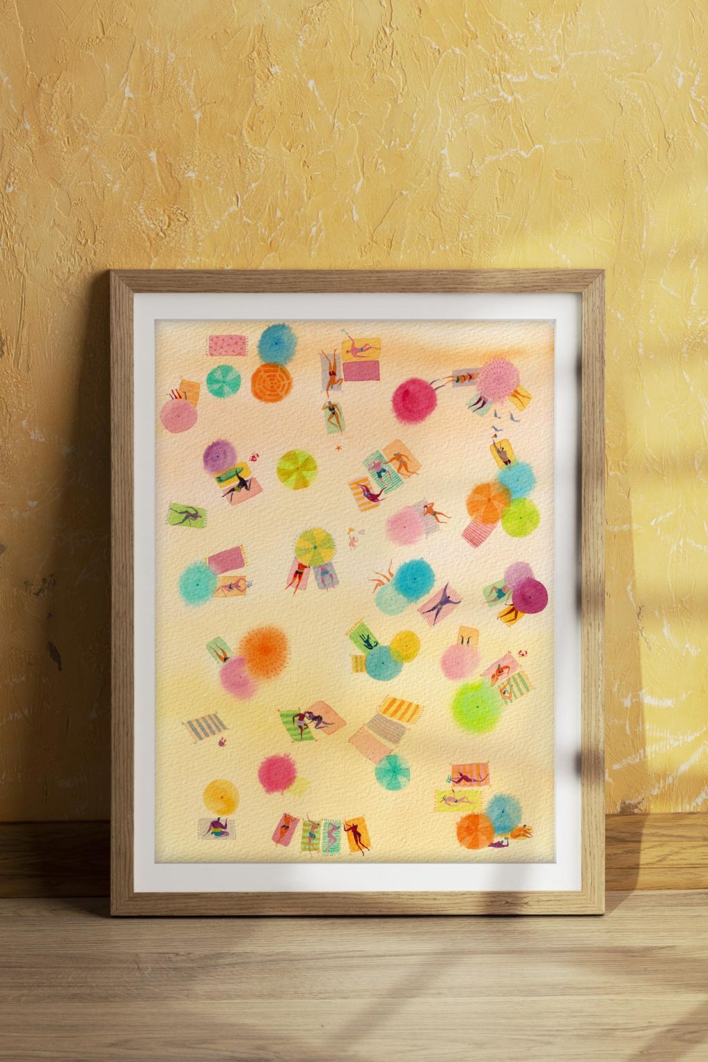 Les plagistes – aquarelle de Lola Camus, vue 3