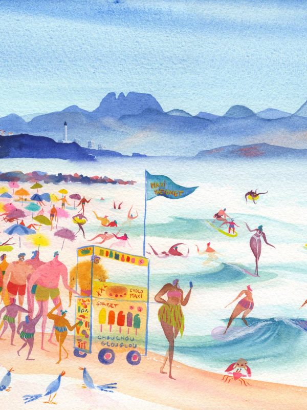 Aquarelle de Lola Camus – Surf